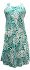 Pareau Leaves Women's Short Tank Flared Hawaiian Dress